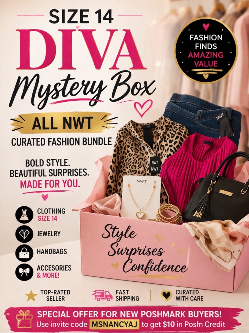 ALL New With Tags (NWT) Women’s Size 14 Mystery Box